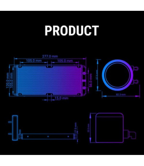 Ant Esports ICE Chroma ARGB 240mm White CPU Liquid Cooler