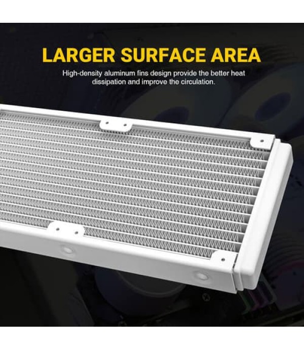 Ant Esports ICE-240 ARGB CPU Liquid Cooler (White)