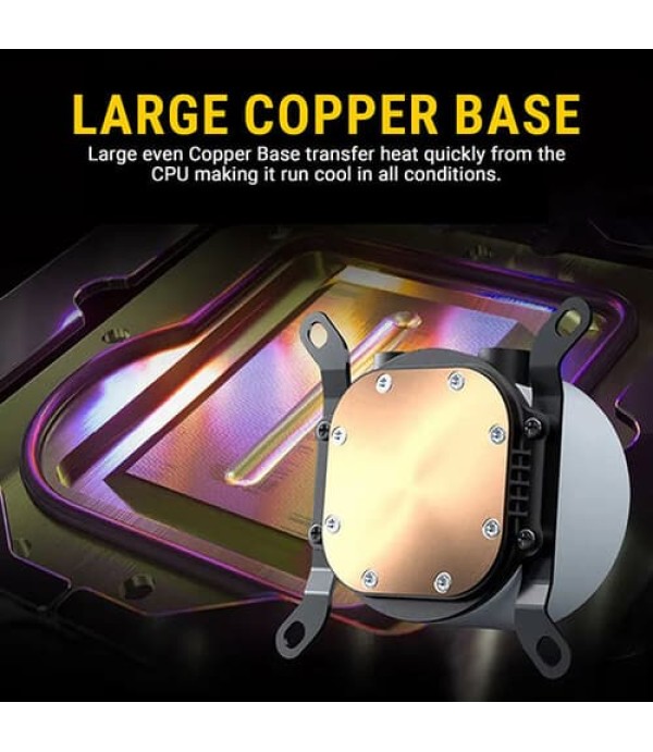 Ant Esports ICE-Flow 360 ARGB 360mm CPU Liquid Cooler (Black)
