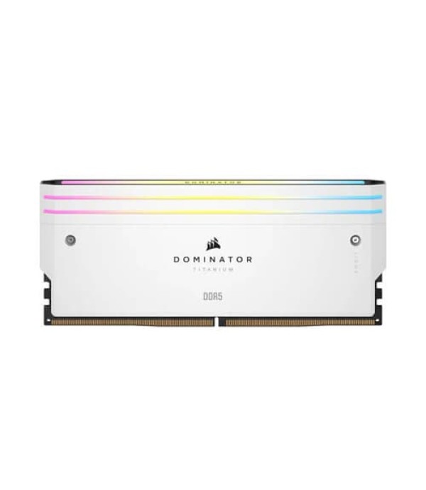 Corsair Dominator Titanium RGB DDR5 32GB (16GBx2) 7200MHz RAM (White)