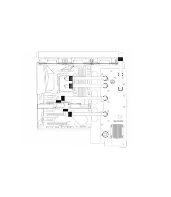 Bykski ARGB Distro Plate For Corsair 570X (RGV-COR-570X-P) And DDC Pump (B-PMD3-COV)
