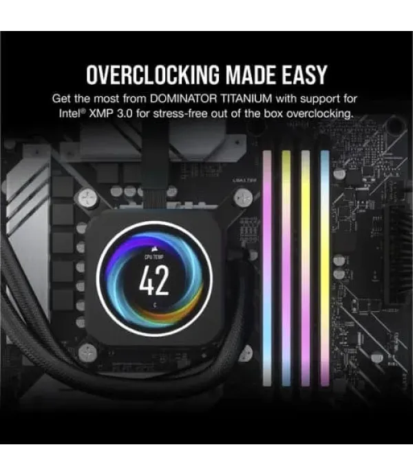 Corsair Dominator Titanium RGB DDR5 96GB (48GBx2) 6600MHz RAM (Black)