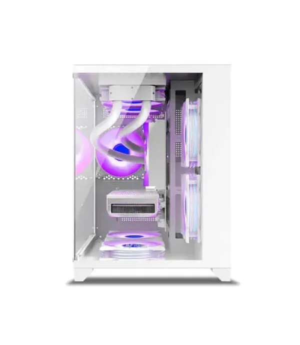 Ant Esports Crystal Z2 ARGB (M-ATX) Mid-Tower Cabinet (White)