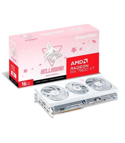 PowerColor Hellhound Sakura RX 7800 XT OC 16GB GDDR6 Graphics Card