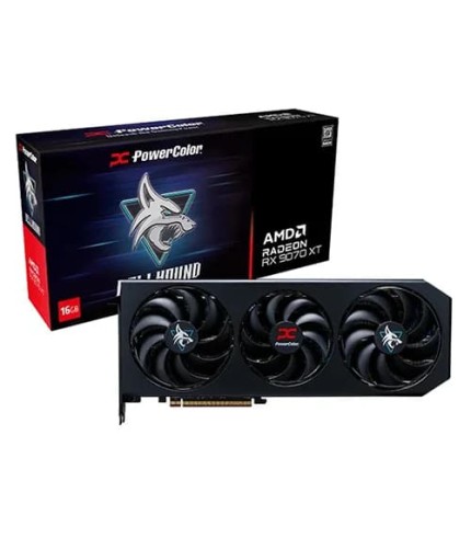 PowerColor Hellhound RX 9070 XT OC 16GB GDDR6 Graphics Card