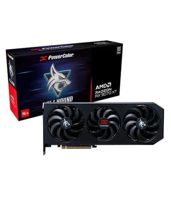 PowerColor Hellhound RX 9070 XT OC 16GB GDDR6 Graphics Card