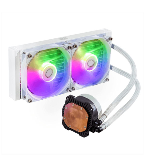 Cooler Master MasterLiquid 240L Core ARGB 240mm CPU Liquid Cooler (White)