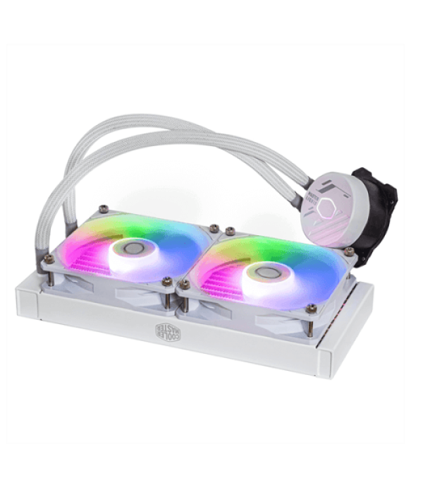 Cooler Master MasterLiquid 240L Core ARGB 240mm CPU Liquid Cooler (White)