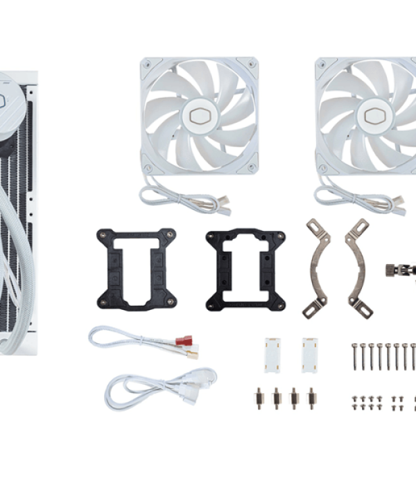 Cooler Master MasterLiquid 240L Core ARGB 240mm CPU Liquid Cooler (White)