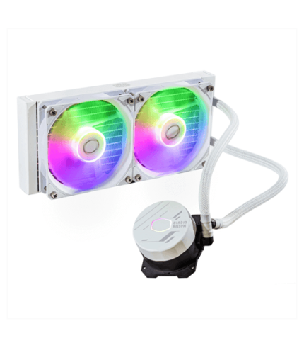 Cooler Master MasterLiquid 240L Core ARGB 240mm CPU Liquid Cooler (White)