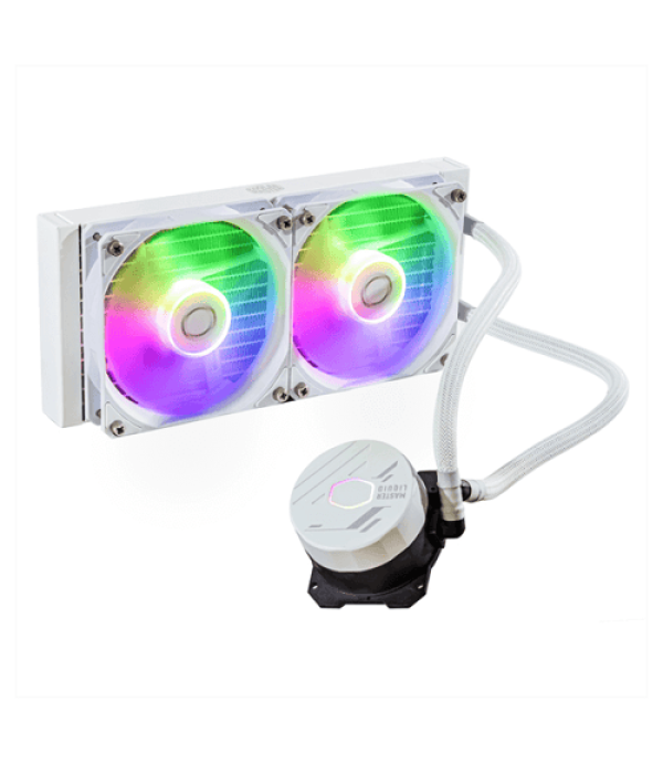 Cooler Master MasterLiquid 240L Core ARGB 240mm CPU Liquid Cooler (White)