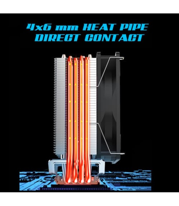 Ant Esports ICE-C400 120mm CPU Air Cooler with Rainbow LED