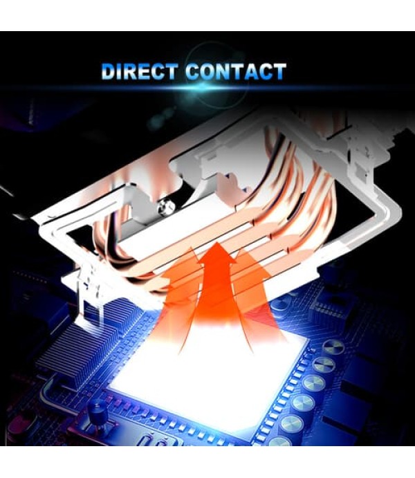 Ant Esports ICE-C400 120mm CPU Air Cooler with Rainbow LED