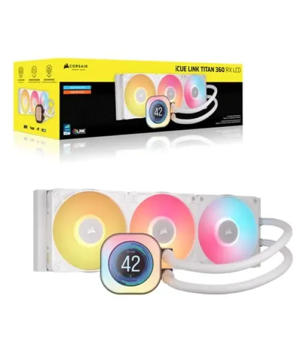 Corsair iCUE LINK Titan 360 RX LCD White CPU Cooler