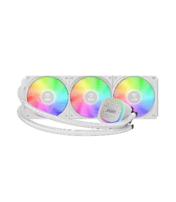 Gamdias Aura GL360 V2 WH ARGB CPU Liquid Cooler (White)