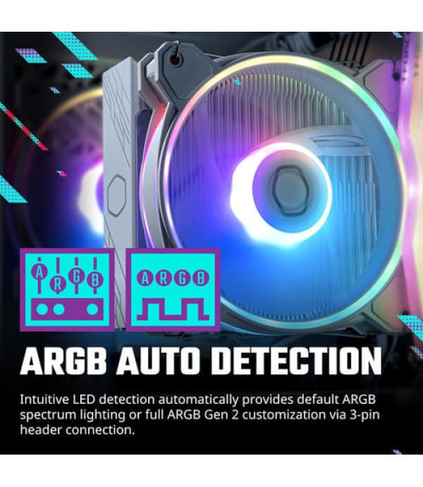 Cooler Master Hyper 212 Halo ARGB White CPU Air Cooler