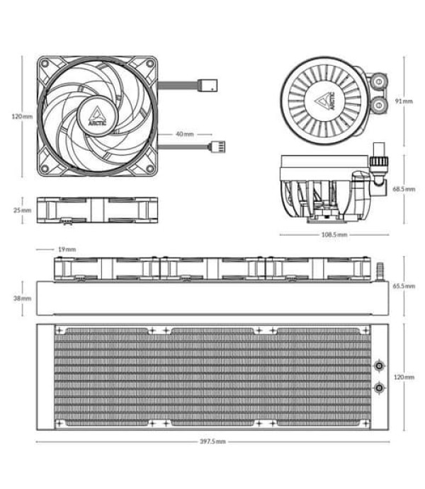 Arctic Liquid Freezer III 360 ARGB CPU Liquid Cooler (Black)