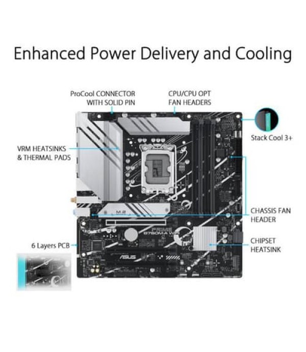 Asus Prime B760M-A WIFI DDR5 M-ATX Motherboard