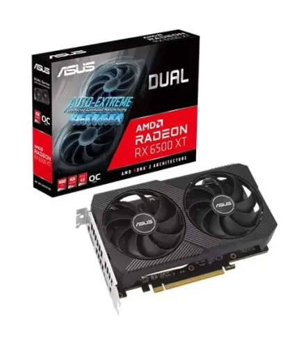 ASUS Dual RX 6500 XT V2 OC 4GB GDDR6 Graphics Card